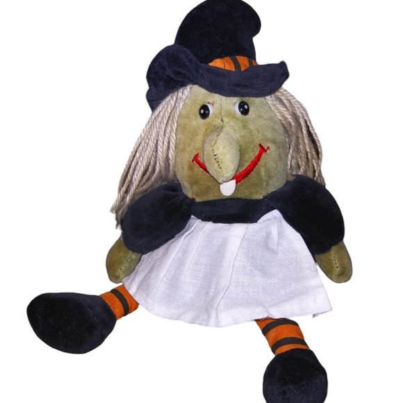 Vtg WACKY The Witch Stuffed Bean Cuddle Wit Halloween Plush Toy Shanghai Elcee - Picture 1 of 10